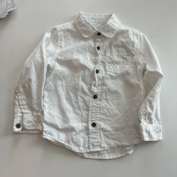 Cat & Jack 4T Long Sleeve Button Down Shirt and Olive Green Pants - Picture 2 of 5